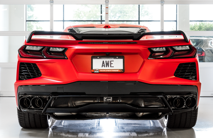 C8 Corvette Stingray Touring Edition Exhaust System (Chrome Silver/Diamond Black Tips) | AWE Tuning