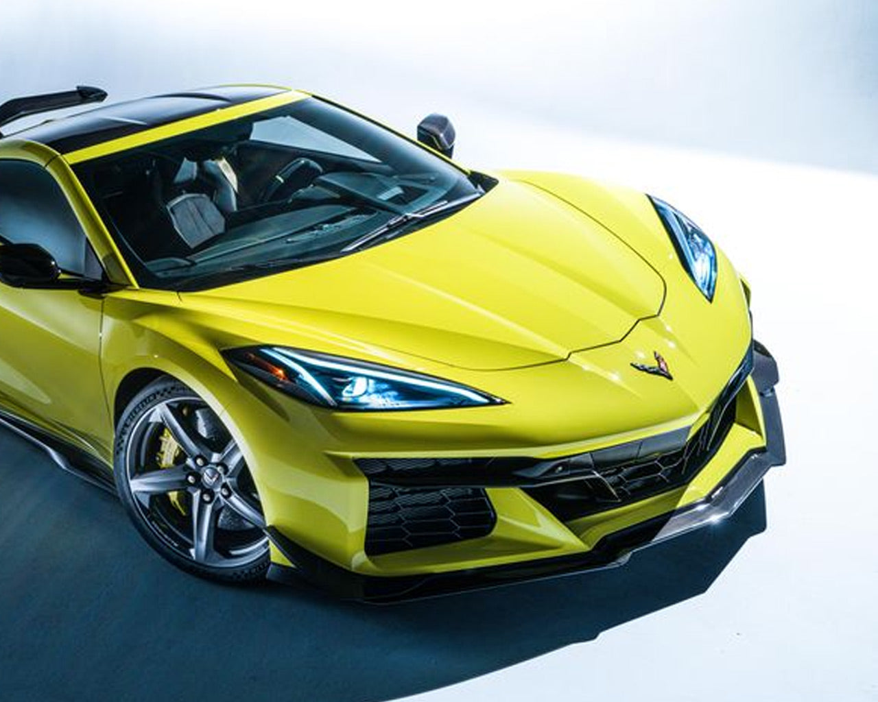 C8 Corvette Z07 3-piece Front Splitter for Z06 (Carbon Fiber / Carbon Flash) | C7Carbon