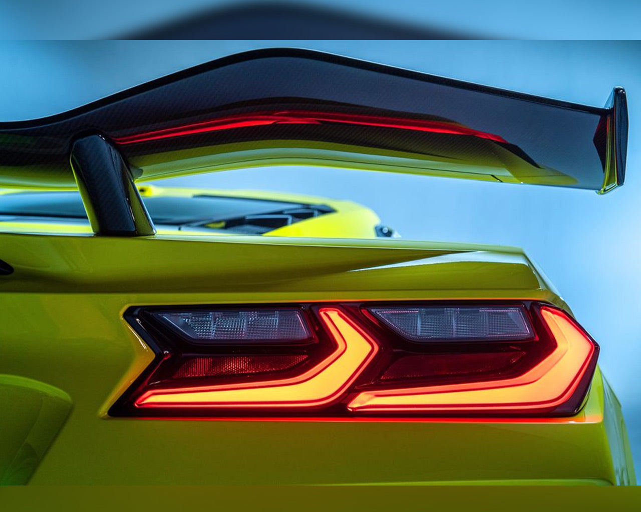 C8 Corvette Z06 Z07 Carbon Fiber High Wing Spoiler - C7Carbon (Carbon Fiber / Carbon Flash)