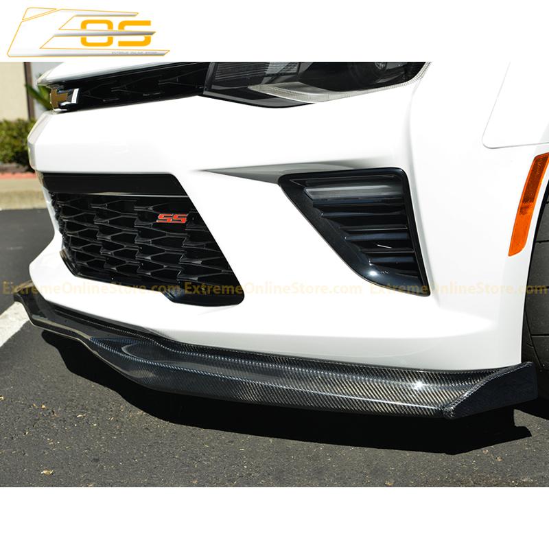 2016 - 24 Camaro SS T6 Carbon Fiber Front Splitter Lip &amp; Side Skirts Kit