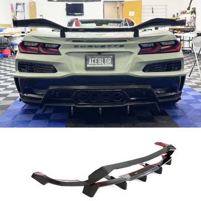 C8 Corvette Z06/E-Ray/ZR1 Carbon Fiber Rear Diffuser Add On