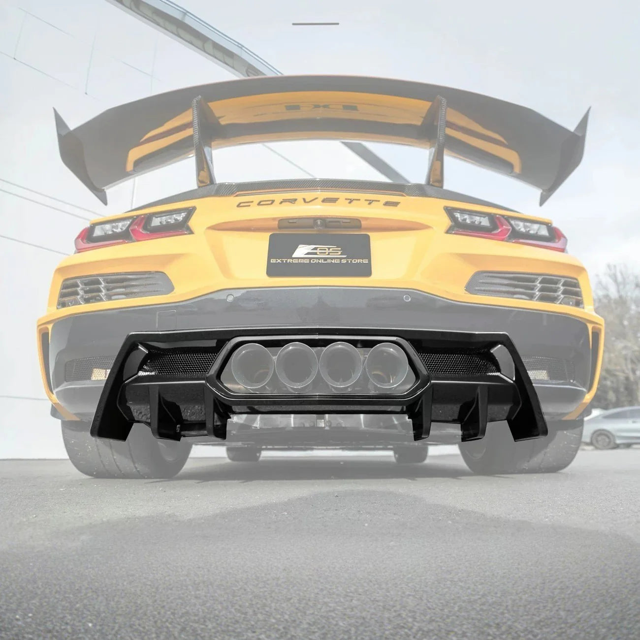 C8 Corvette Z06/ZR1 Carbon Flash Rear Bumper Fin Diffuser