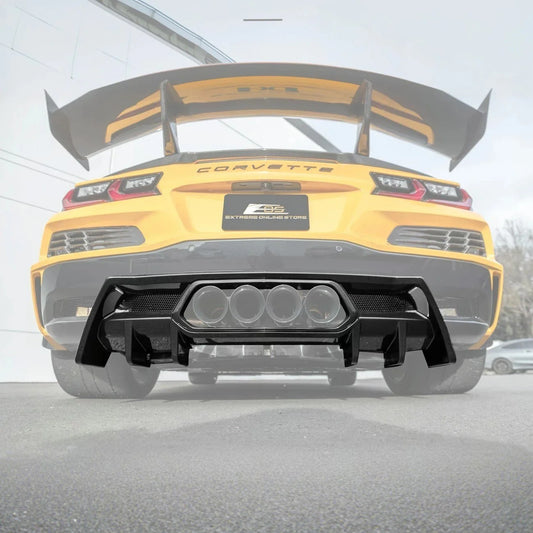 C8 Corvette Z06/ZR1 Carbon Flash Rear Bumper Fin Diffuser
