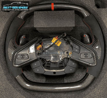 C8 Corvette Carbon Fiber Steering Wheel (Complete/Heated) - Customizable | Stingray / Z06 / E-Ray