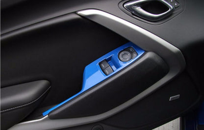 2016 - 24 Camaro Window Switch Panels Covers | Carbon Fiber / Colored image 3