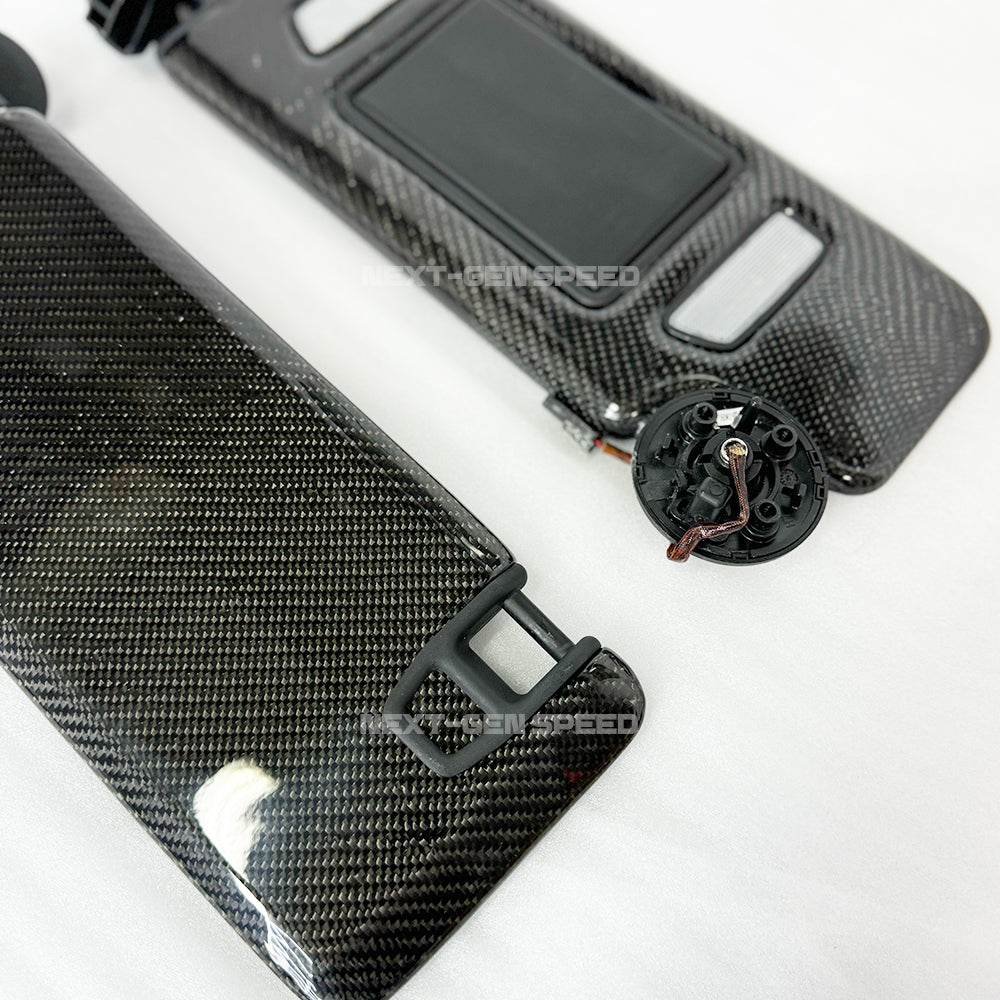 2016 - 24 Camaro Carbon Fiber Sun Visors Replacements (Pair) - Illuminated