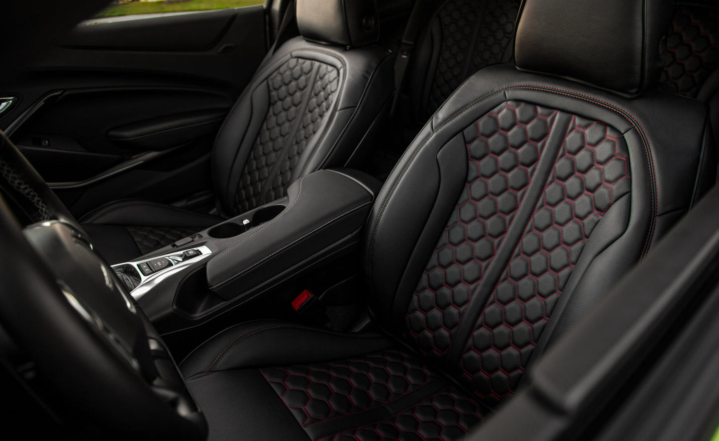 2016 - 24 Camaro Two-Tone Coupe Leather Seat Covers | KustomCover