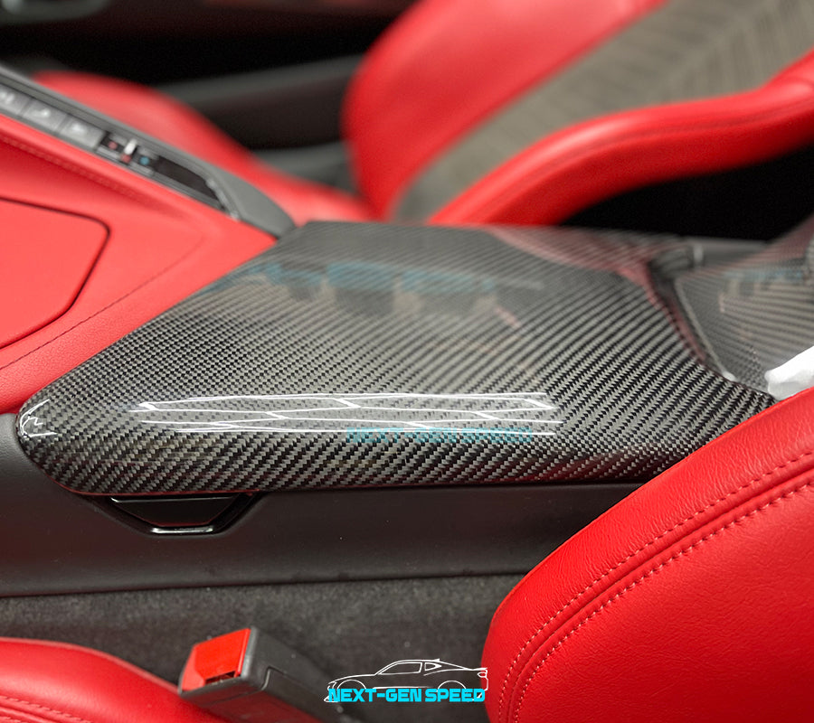 C8 Corvette Carbon Fiber Center Console Lid Replacement | Next-Gen Carbon