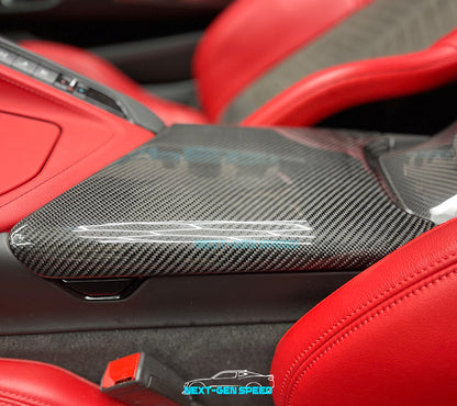 C8 Corvette Carbon Fiber Center Console Lid Replacement | Next-Gen Carbon