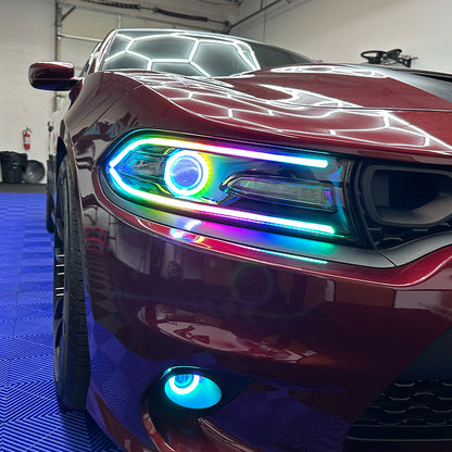 2015 - 24 Dodge Charger Pre-Built RGB Color Changing Headlights | Next-Gen Flow image
