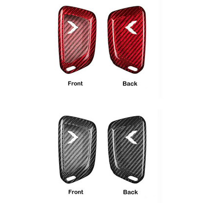 C8 Corvette Real Carbon Fiber Key Fob Cover | Black / Red / Blue Carbon