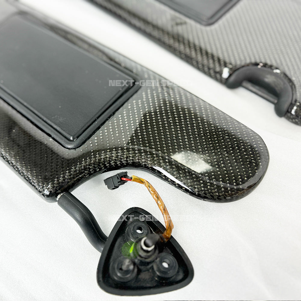 2015 - 24 Challenger Carbon Fiber Sun Visors Replacement (Pair) - Illuminated
