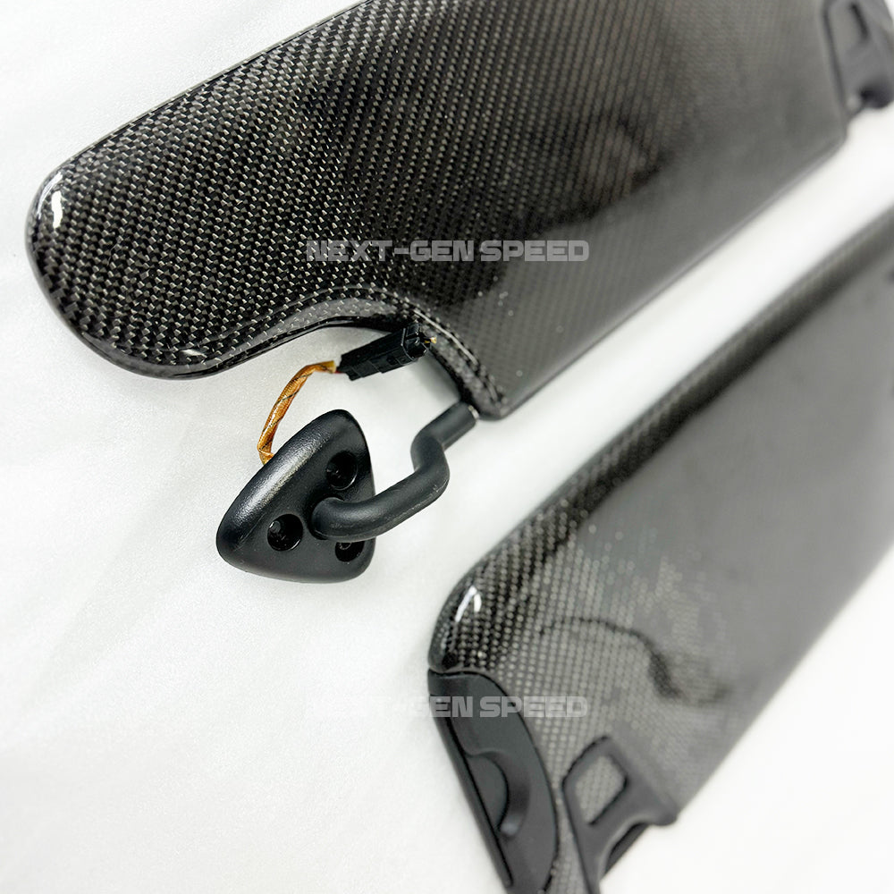 2015 - 24 Challenger Carbon Fiber Sun Visors Replacement (Pair) - Illuminated