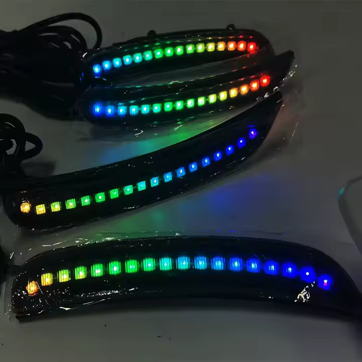 2015-24 Charger Smoked RGB/Flow LED Side Marker Lights - Color Changing
