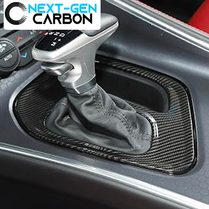 2015 - 24 Dodge Challenger Carbon Fiber Gear Shift Panel | Next-Gen Carbon