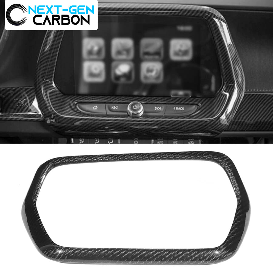 2016 - 24 Camaro Real Carbon Fiber Radio Trim Surround Cover | Next-Gen Carbon