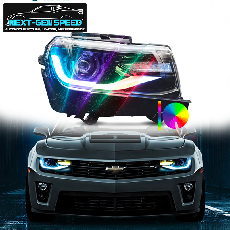 2014 - 15 Camaro Prebuilt Color Changing RGB 6th Gen Style Headlights