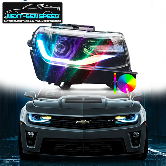 2014 - 15 Camaro Prebuilt Color Changing RGB 6th Gen Style Headlights