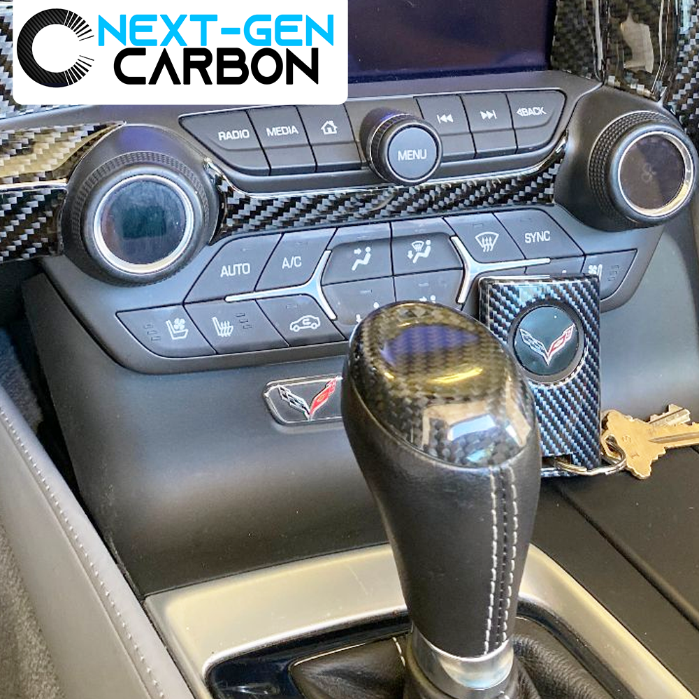 2014 - 19 C7 Corvette Real Carbon Fiber Shifter Cap Cover | Next-Gen Carbon