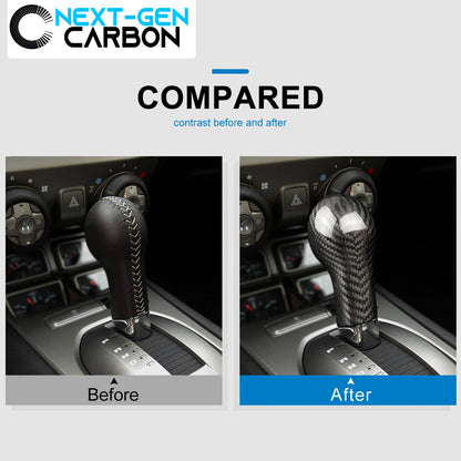 2010 - 15 Camaro Carbon Fiber Shifter Knob Handle Cover | Next-Gen Carbon