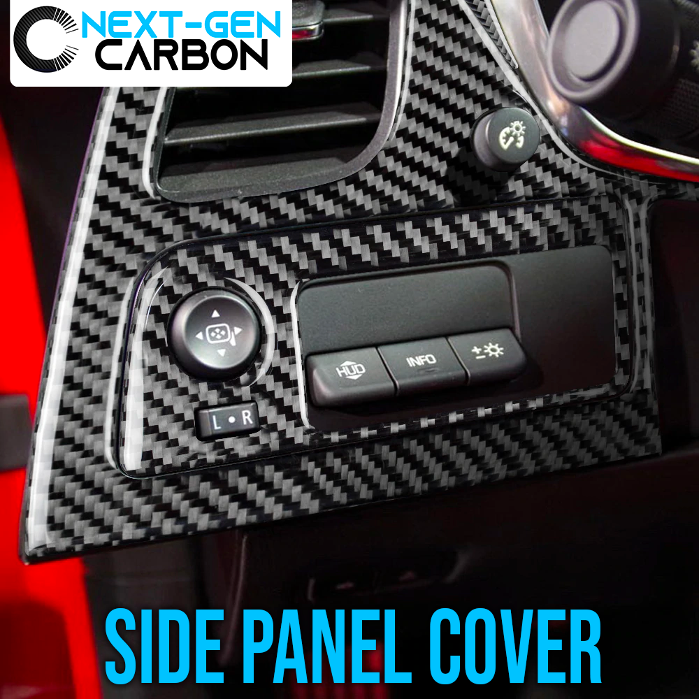2014-2019 C7 Corvette Carbon Fiber Radio + Dashboard Panel Overlay Cover Kit | Next-Gen Carbon