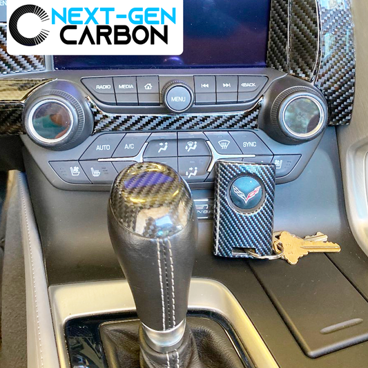 2014 - 19 C7 Corvette Real Carbon Fiber Shifter Cap Cover | Next-Gen Carbon