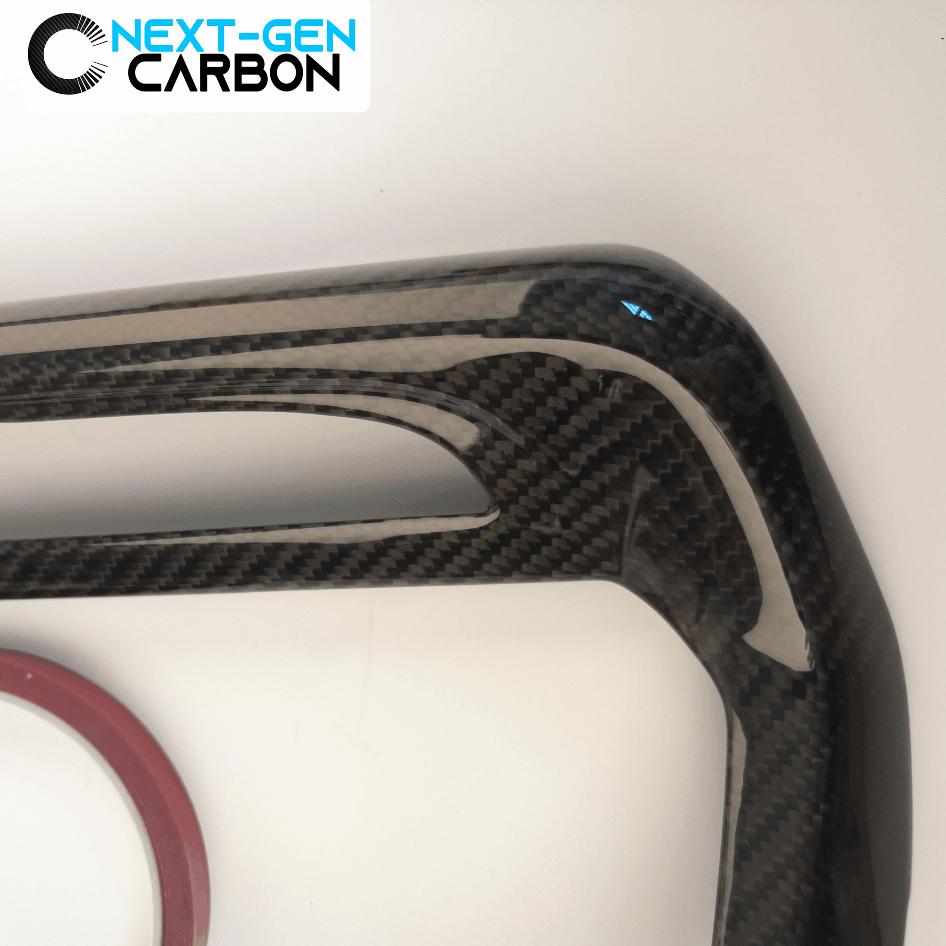 2016 - 24 Camaro Real Carbon Fiber 8" Radio Screen Trim Cover in Black/Red | Next-Gen Carbon