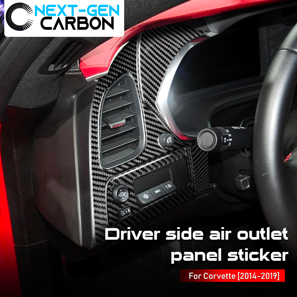 2014-2019 C7 Corvette Carbon Fiber Radio + Dashboard Panel Overlay Cover Kit | Next-Gen Carbon