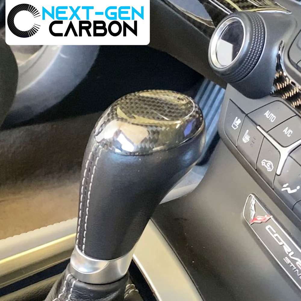 2014 - 19 C7 Corvette Real Carbon Fiber Shifter Cap Cover | Next-Gen Carbon