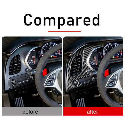 2014-2019 C7 Corvette Carbon Fiber Radio + Dashboard Panel Overlay Cover Kit | Next-Gen Carbon