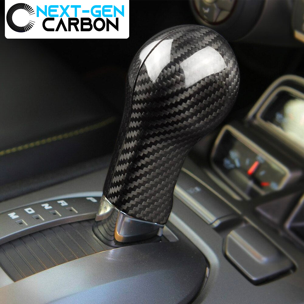 2010 - 15 Camaro Carbon Fiber Shifter Knob Handle Cover | Next-Gen Carbon