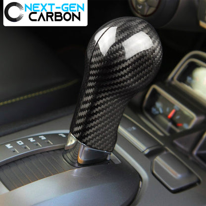 2010 - 15 Camaro Carbon Fiber Shifter Knob Handle Cover | Next-Gen Carbon