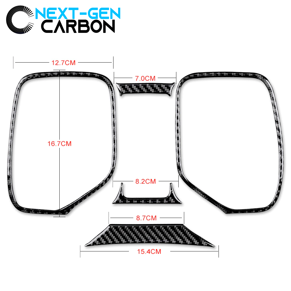 2010 - 15 Camaro Carbon Fiber Speedometer Trim Cover Kit | Black / Red Carbon