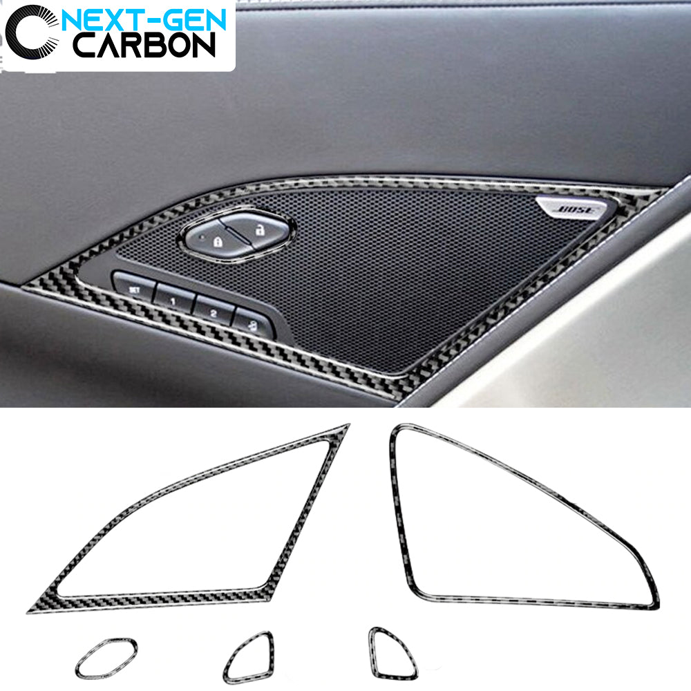 2014 - 19 C7 Corvette Carbon Fiber Speaker Door Lock Trim  | Next-Gen Carbon
