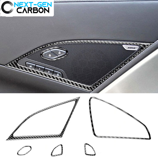 2014 - 19 C7 Corvette Carbon Fiber Speaker Door Lock Trim  | Next-Gen Carbon