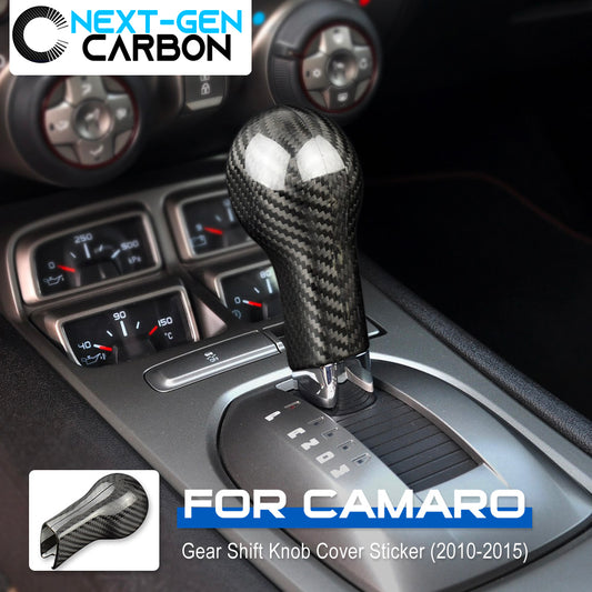 2010 - 15 Camaro Carbon Fiber Shifter Knob Handle Cover | Next-Gen Carbon