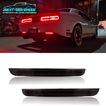 2015 - 24 Dodge Challenger Smoked LED Rear Reflectors