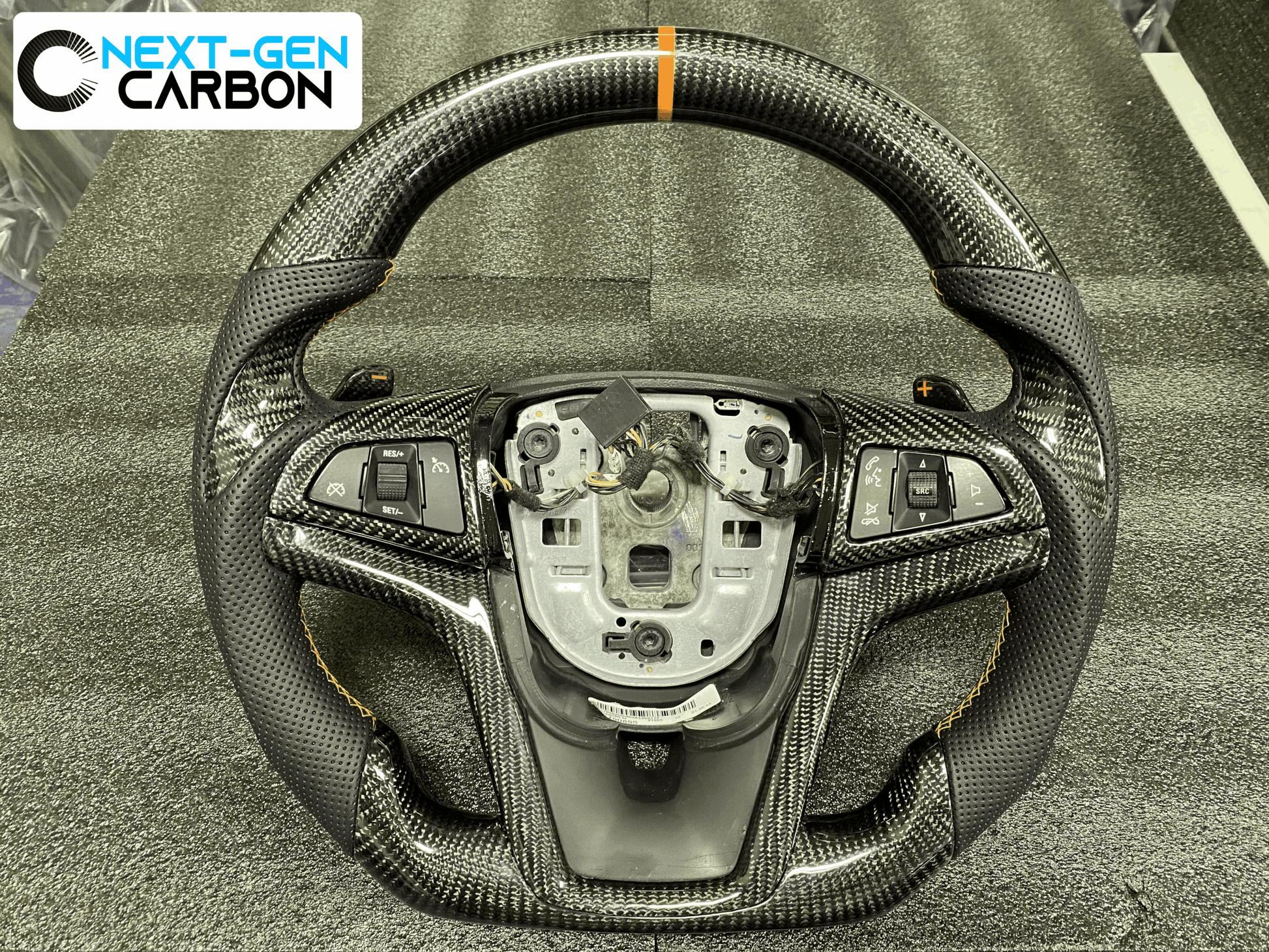 2014 - 15 Camaro Custom Carbon Fiber Steering Wheel (Complete/Heated) | Next-Gen Carbon