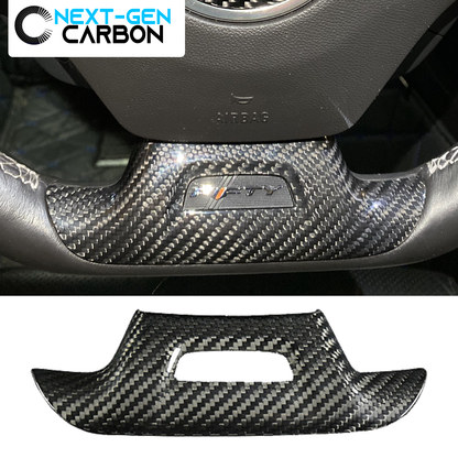 2016 - 24 Camaro Carbon Fiber Lower Steering Wheel Panel Cover (With Hole / Without Hole)