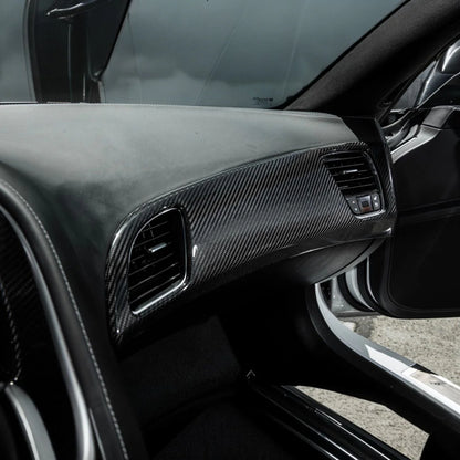 Corvette C7 Dry Carbon Fiber Passenger Side Dash Air Duct Vent Panel Cover image 4
