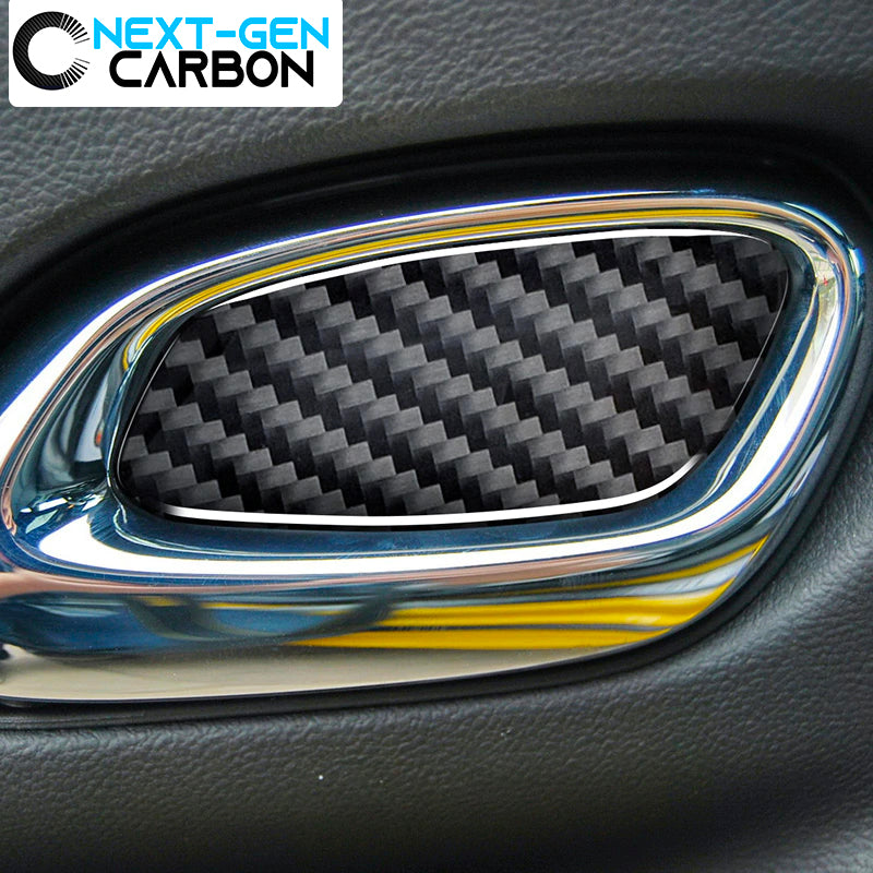 2016 - 24 Camaro Carbon Fiber Inner Door Handle Surround Covers image 1