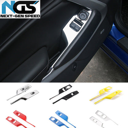2016 - 24 Camaro Window Switch Panels Covers | Carbon Fiber / Colored image 0