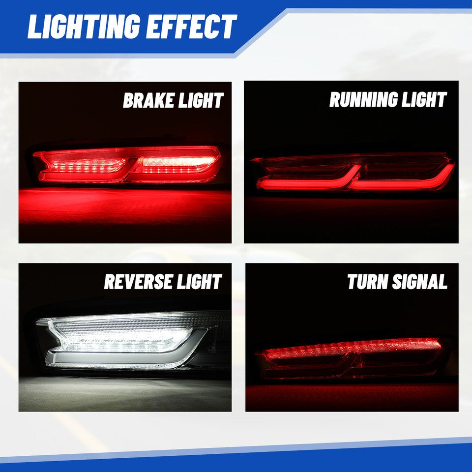 2016 - 18 Camaro Clear Sequential Tail Lights - Red Signal image 6