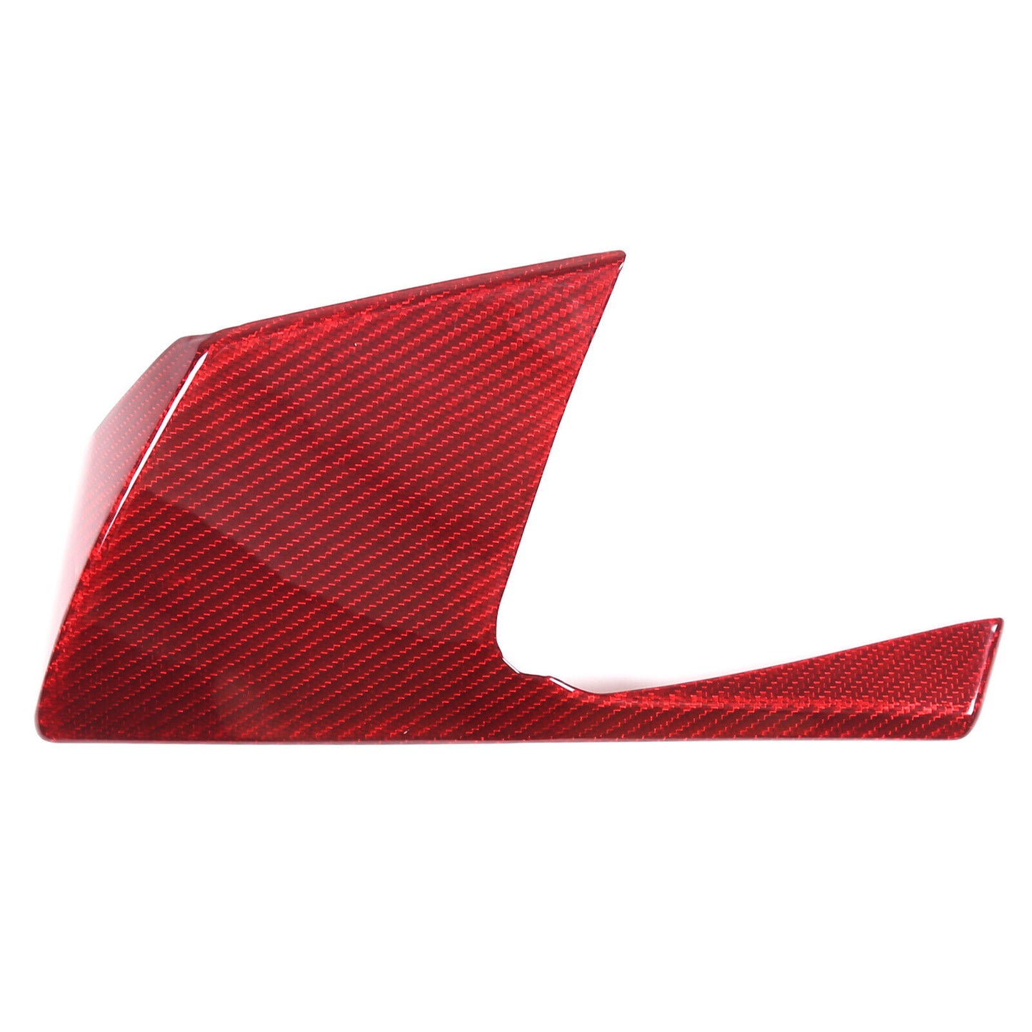 C8 Corvette Carbon Fiber LH Dashboard Trim Cover | Black / Red