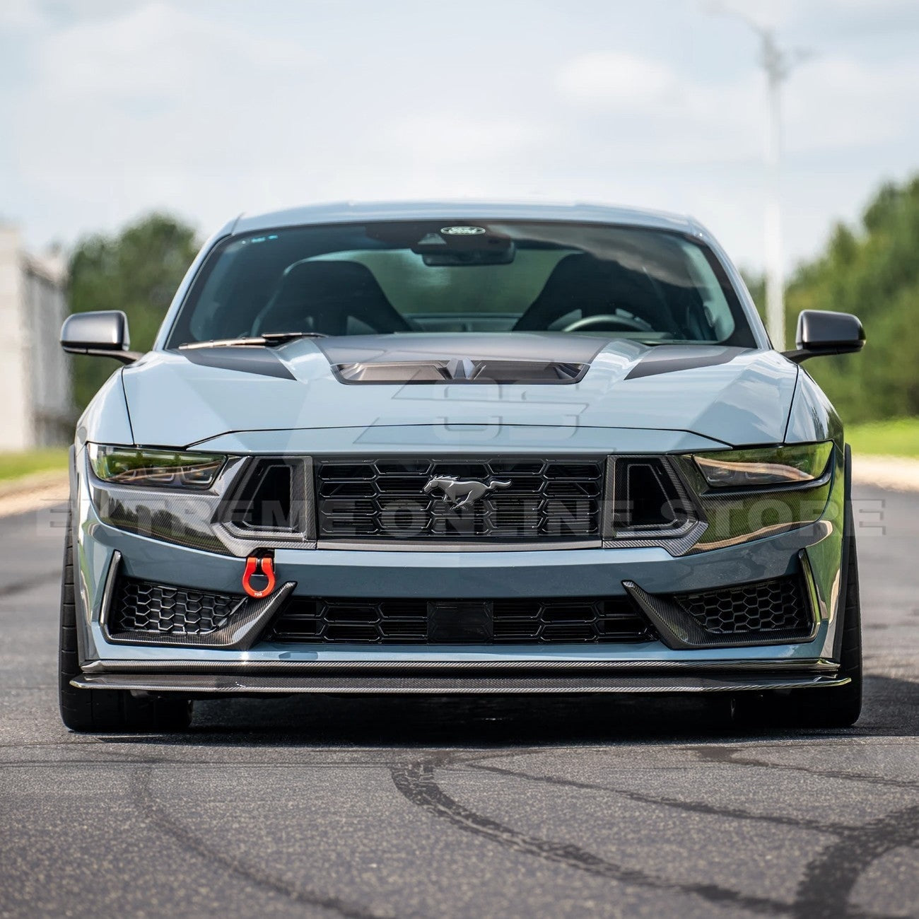 2024+ Mustang Dark Horse Dry Carbon Fiber Front Grille Trims