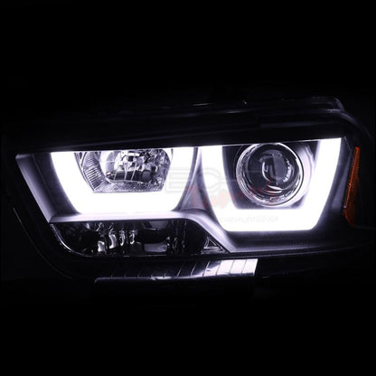 2011 - 14 Dodge Charger SPEC-D Smoked LED Headlights