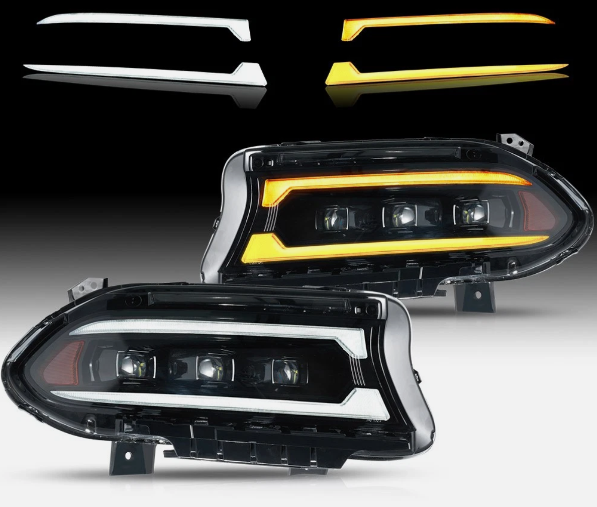 2015 - 24 Dodge Charger Triple Beam DRL Headlights image 1