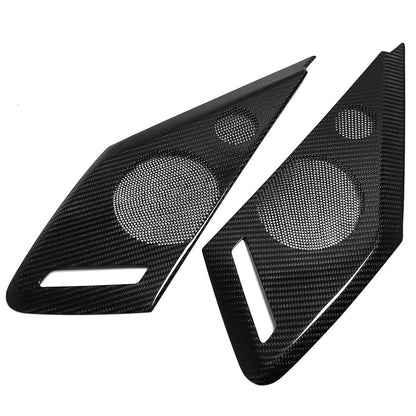 C8 Corvette Carbon Fiber Interior Door Speaker Covers (Black / Red / Blue)