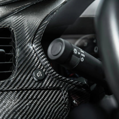 Corvette C7 Dry Carbon Fiber Speedometer Trim Cover Set image 8
