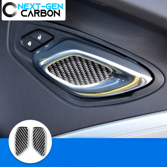2016 - 24 Camaro Carbon Fiber Inner Door Handle Surround Covers image 0